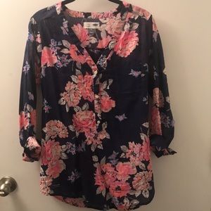 3/4 length sleeve blouse